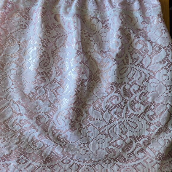Vintage Lace and Pink Satin Skirt | Roselani Jasmin | Size Small - Picture 8 of 9